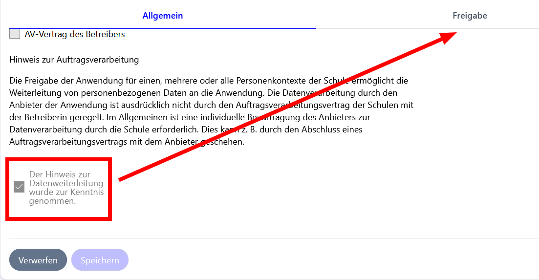 Der Hinweis zur Datenweiterleitung wurde zur Kenntnis genommen.