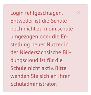 Login fehlgeschlagen