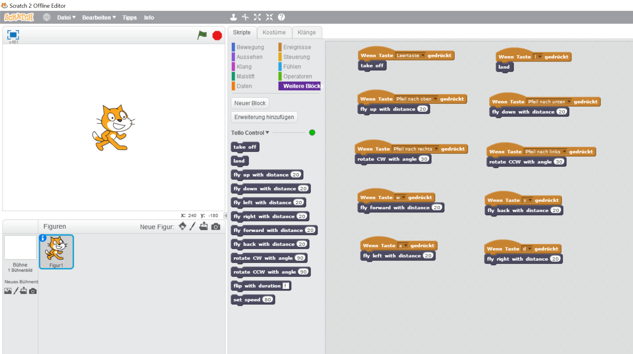 Tello Programmieren mit Scratch