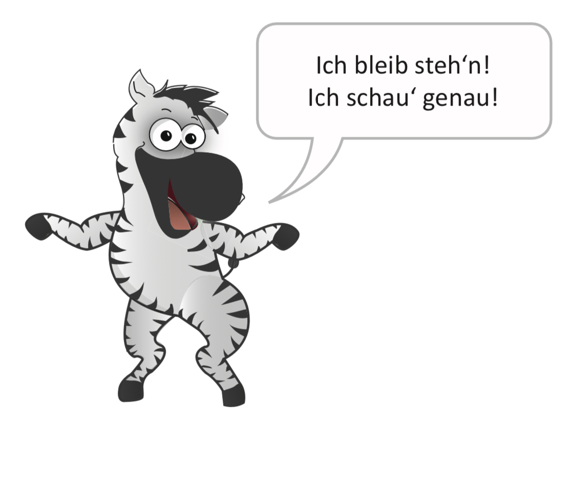 Zebra ich bleib stehn