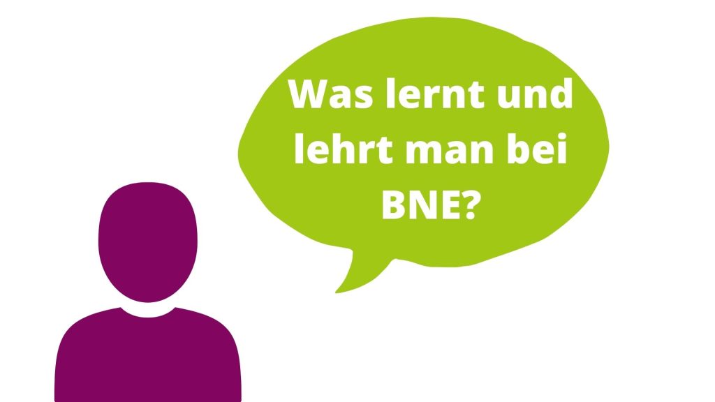 Icon-Mensch "Was lernt und lehrt man bei BNE"