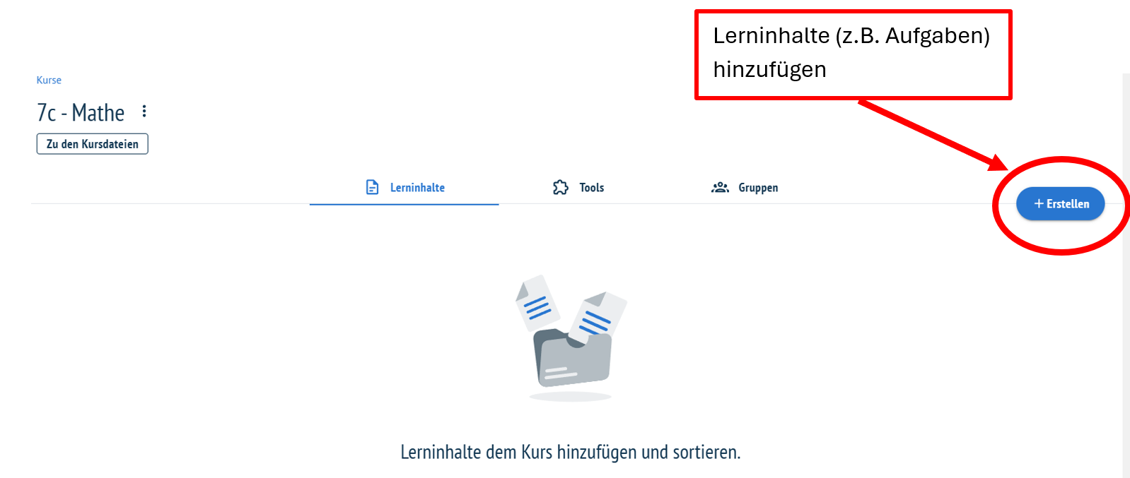 Lerninhalt erstellen