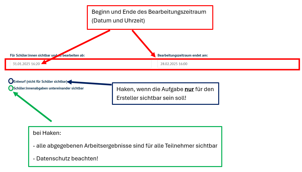 spezielle Einstellungen