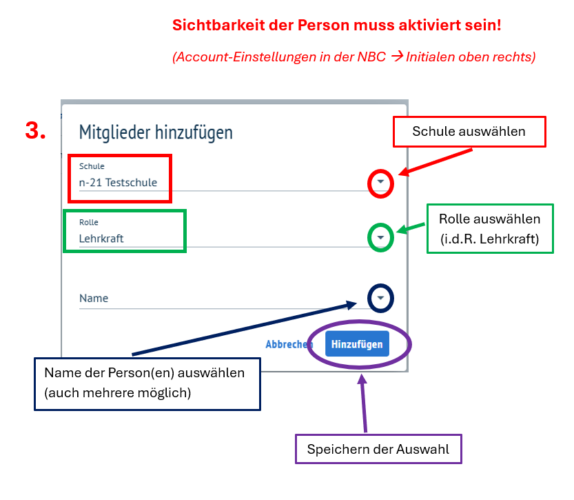 Mitglieder auswählen