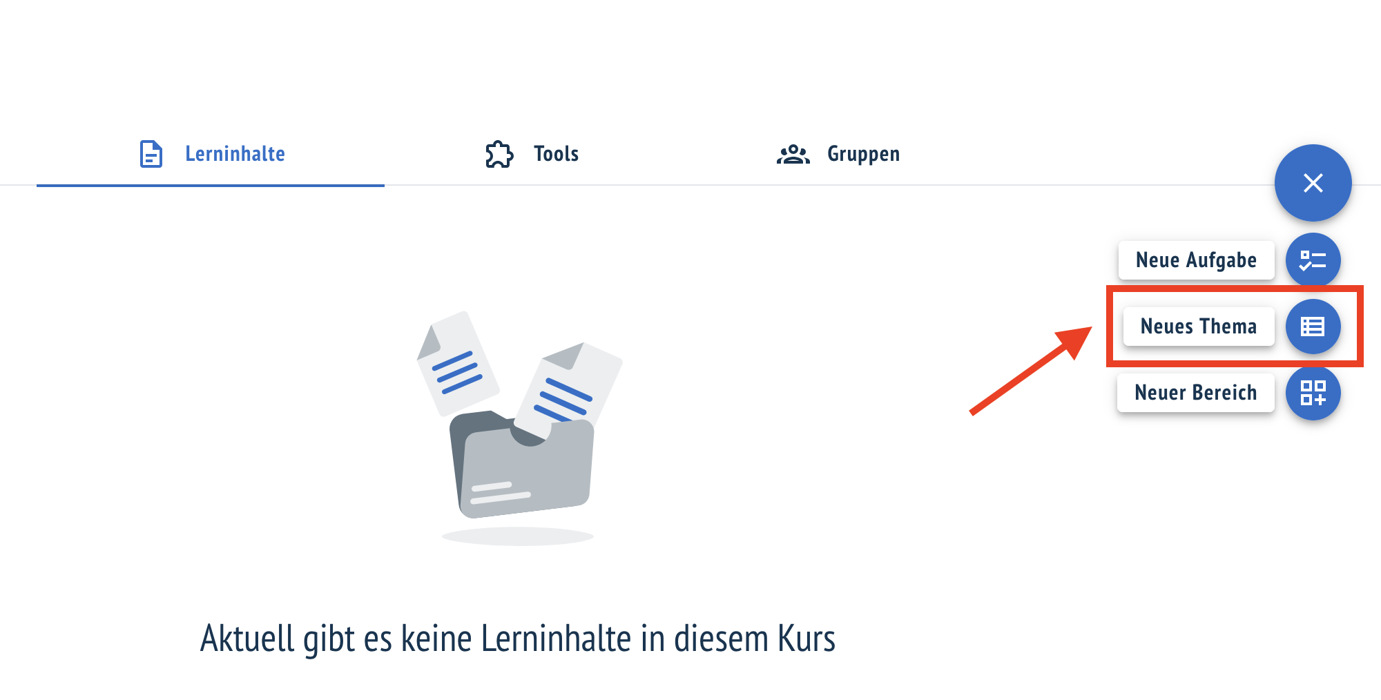 Inhalte wählen