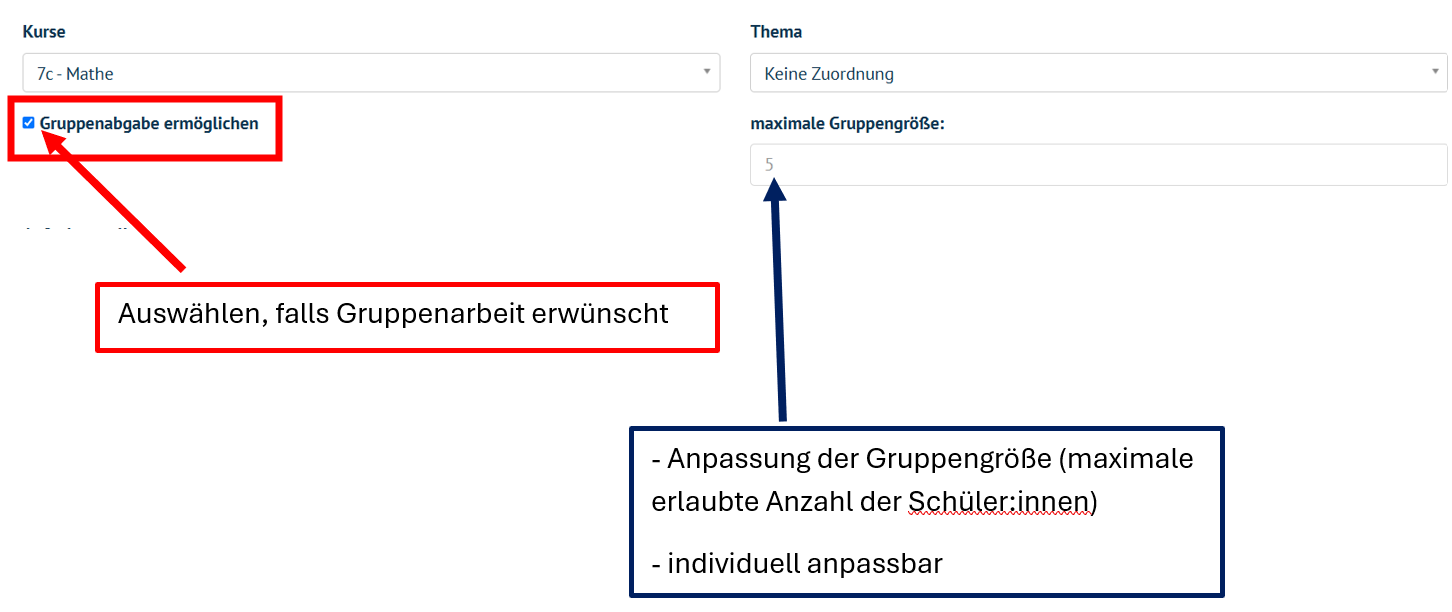 Art der Abgabe einstellen