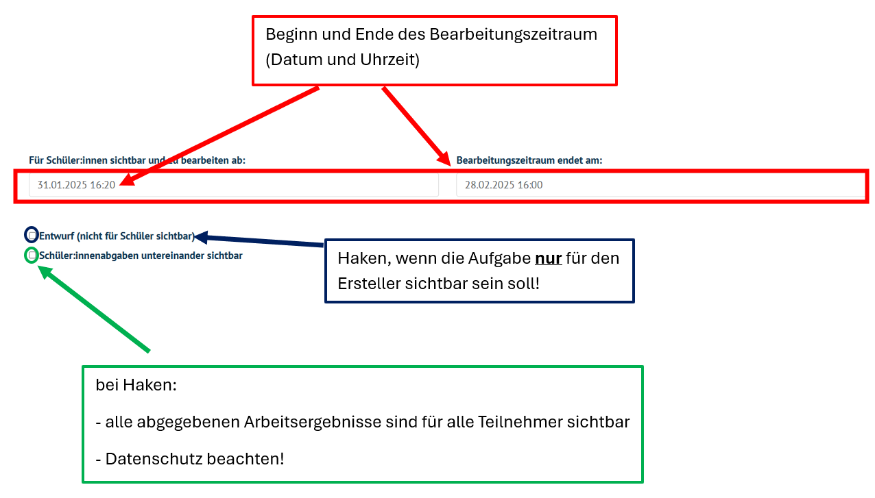 Vorgaben tur Abgabe