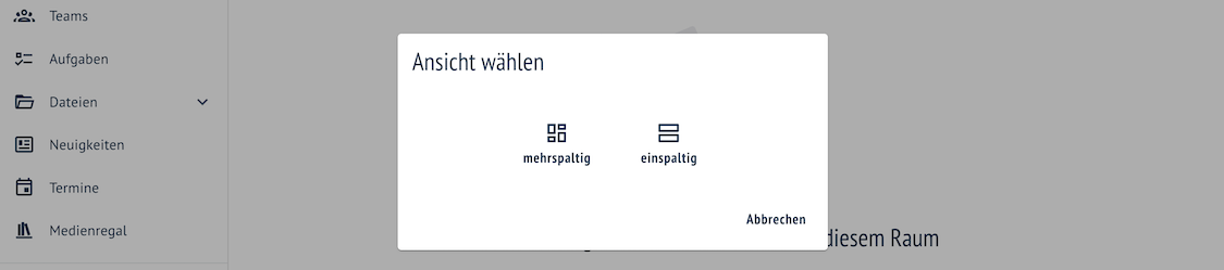 Ansicht wählen