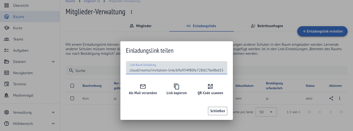 Link weitergeben
