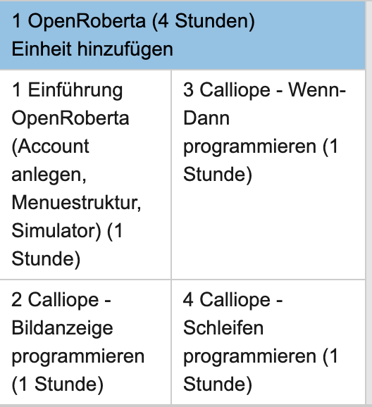 Curriculum OpenRoberta